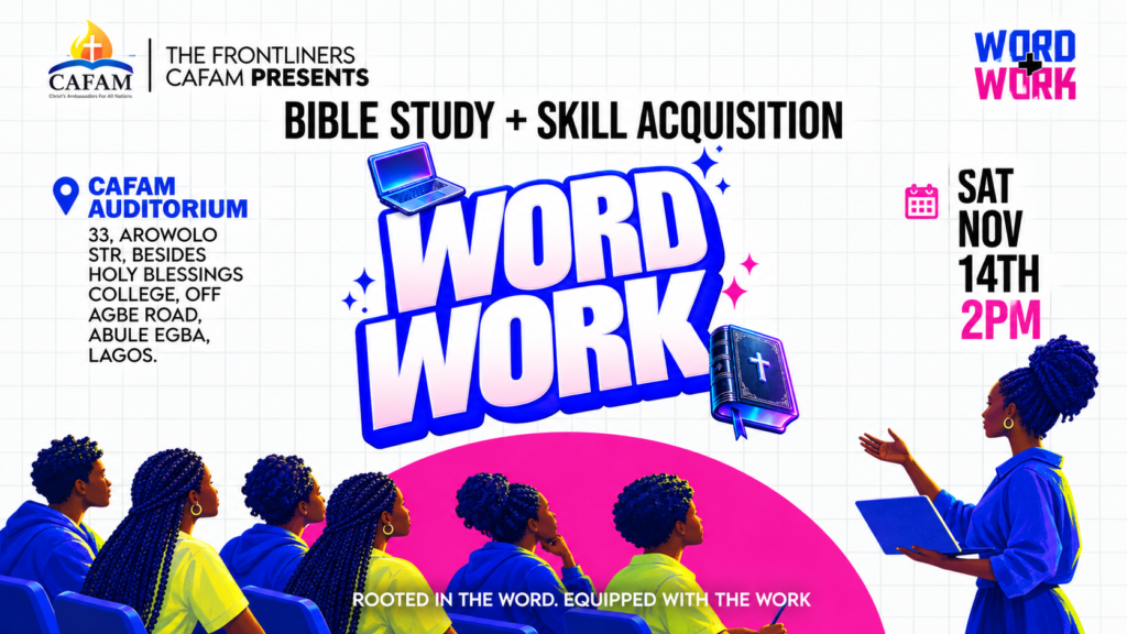 cafam word work event banner